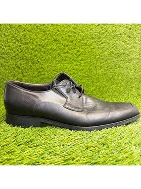 Bruno Magli Rammola Mens Size 10.5 Black Classic Leather Apron Toe Oxford Shoes
